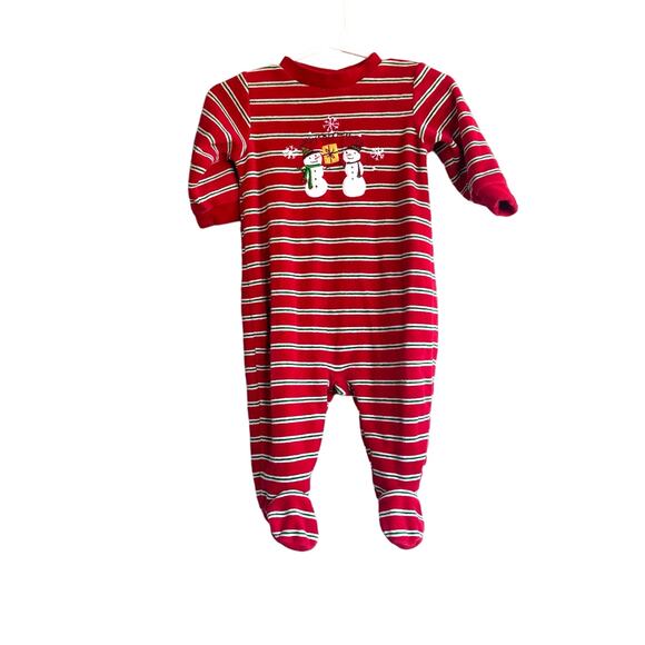 First Moments Girls Boys 6-9 month Romper Outfit First Christmas Snowman - Picture 1 of 8